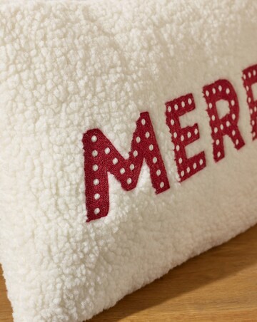 Catherine Lansfield Merry Christmas Boucle Cushion