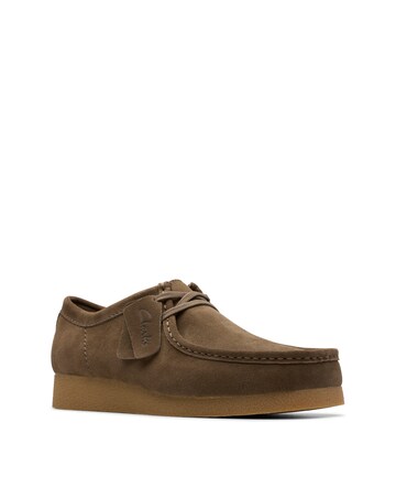 Clarks Wallabee EVO Suede Shoe - Dark Olive