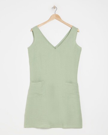 Textured Fabric Apron Dress