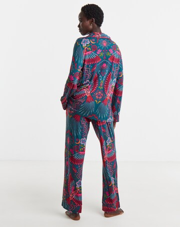 Figleaves Vibrant Floral Button Through Pyjama Set