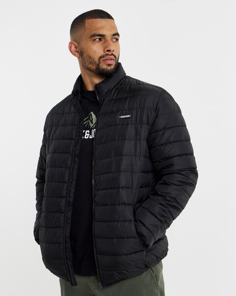Jack & Jones Elvis Light Puffer Coat - Black