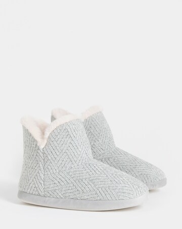 Laurel Knitted Bootie Slippers - Extra Wide Fit (EEE)