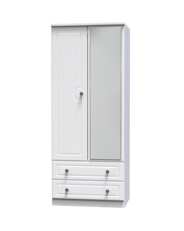 Peregrine Ready Assembled 2 Door 2 Drawer Mirrored Wardrobe - Kids