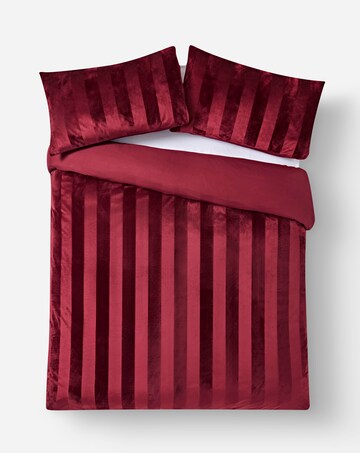 Embossed Velvet Stripe Duvet Cover Set