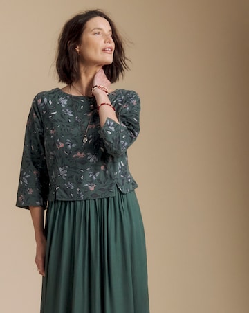 Julipa Printed Cord Midi Dress