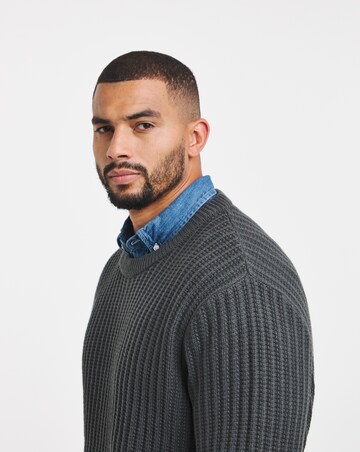 Jack & Jones Jaxon Crew Knit Jumper - Grey