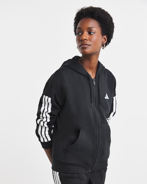 adidas Essentials 3 Stripes Fleece Hoodie