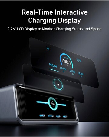 Anker Prime 250W 6-Port GaN Desktop Charger - Black