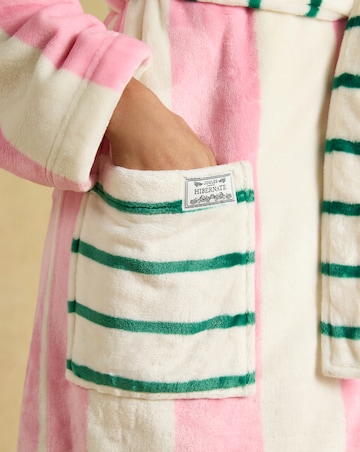 Joules Luna Pink Stripe Dressing Gown
