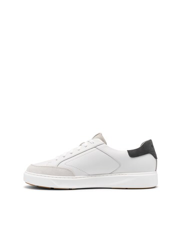 Clarks Code C Tie Leather Shoe - White