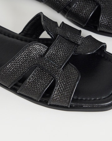 Starlet Woven Mule Sandals - Wide Fit (E)