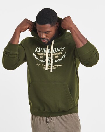 Jack & Jones Frederiksberg Logo Sweat Hoody - Green