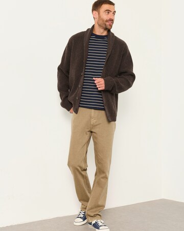 FatFace Ember Shawl Neck Cardigan - Chocolate Brown