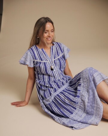 Julipa Printed Cheesecloth Midi Dress