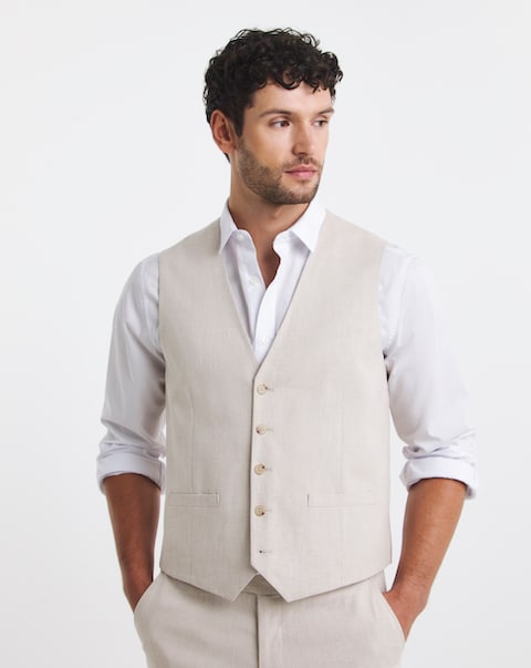Linen Blend Waistcoat