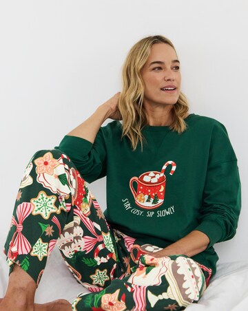 Pretty Secrets Biscuit Print Sweatshirt Pyjama Set