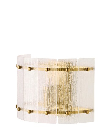 ValueLights Darcy Brushed Gold Flush Wall Light
