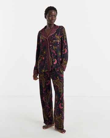 Figleaves Celestial Leopard Contrast Pyjamas