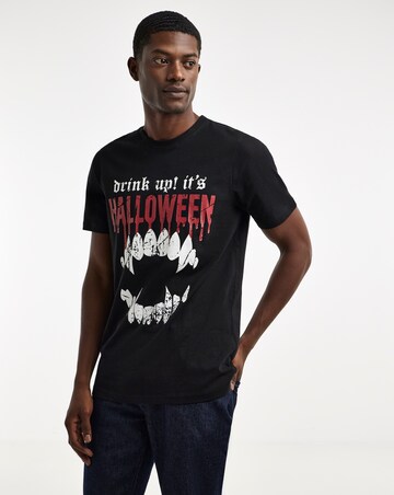 Vampire Halloween Graphic T-Shirt Long