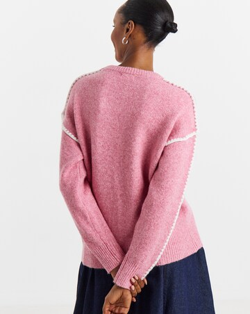 Contrast Whipstitch Jumper