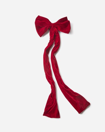 Burgundy Velvet Bow Tree Topper