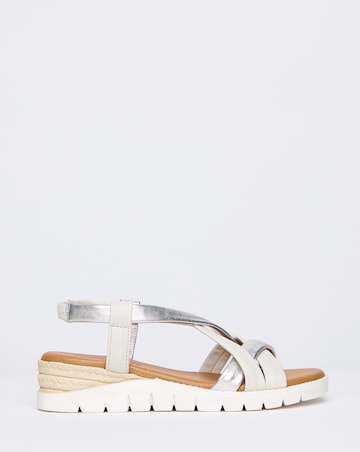 Senna Leather Tubular Sandals - Wide Fit (E)