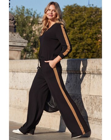 Sosandar Side Stripe Sweatshirt