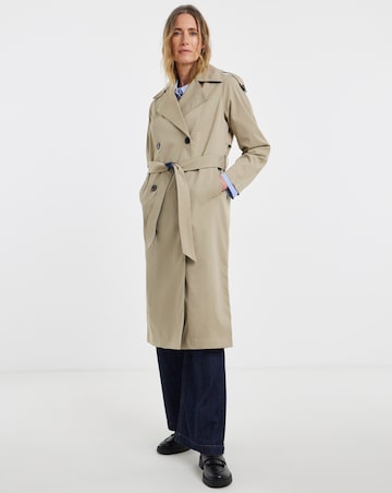 Contrast Camel Trench Coat