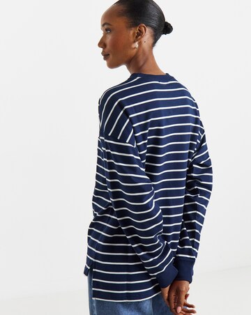 Stripe Pocket Sweatshirt