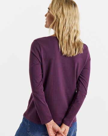 Tan, Chocolate, Berry, Plum, Green 5 Pack V-Neck Long Sleeve T-Shirts
