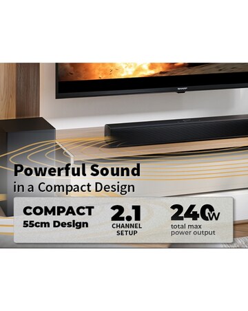 Sharp 240W 2.1 Compact Soundbar