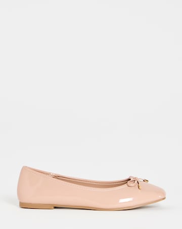 Evar Square Toe Ballerina Shoes - Extra Wide Fit (EEE)