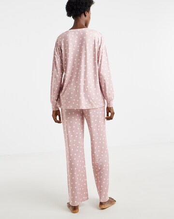 Pretty Secrets Heart Print Soft Knit Lounge Set