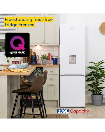 Russell Hobbs RH180FFFF551E1WWD Fridge Freezer Water Dispenser White + Install