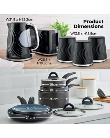 Tower Sonar Kettle, 2 Slice, Canister