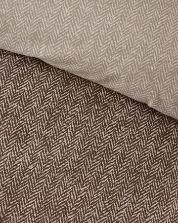 Catherine Lansfield Brushed Herringbone Duvet Cover Set