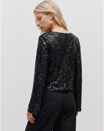 Vero Moda Clarisa V-Neck 2-Way Sequin Top