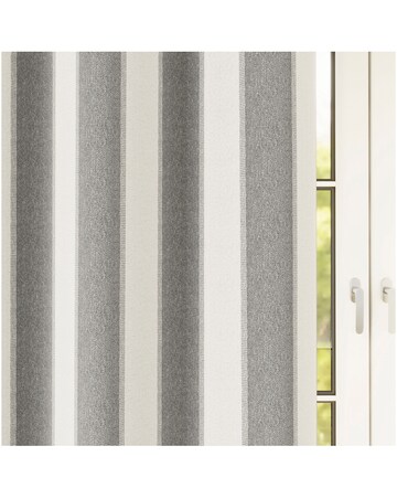 Henley 100% Blackout Woven Striped Eyelet Curtain