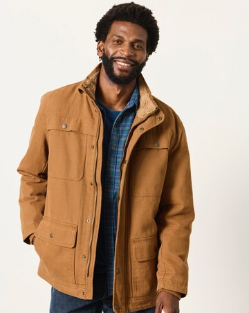 FatFace Sudeley Canvas Jacket (Regular & Tall) - Tan Brown
