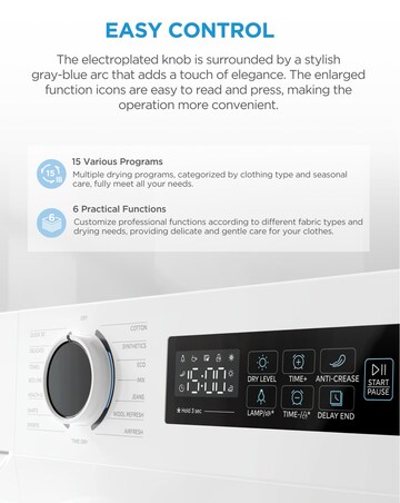Midea 8kg Tumble Dryer - White + Installation