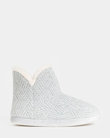 Laurel Knitted Bootie Slippers - Extra Wide Fit (EEE)