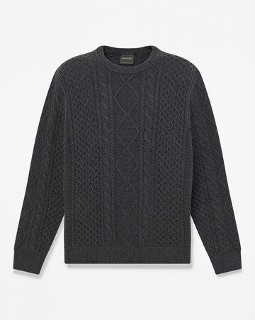 Timberland Phillips Brook Cable Cotton Blend Crew Neck Sweater - Black