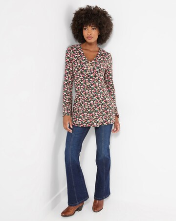 Joe Browns Anna Ditsy Floral V Neck Tunic Top
