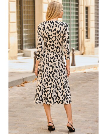 Sosandar Ruchded Front Fit & Flare Dress