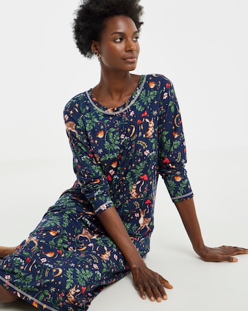Julipa Value Supersoft Woodland Print Long Sleeve Nightie