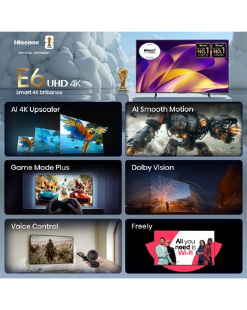 Hisense 55E6STUK 55in 4K Ultra HD HDR LED Smart TV