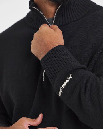 Jack & Jones Norrebro Half Zip Knit - Black