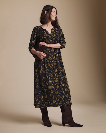 Julipa Button Detail Jersey Midi Dress