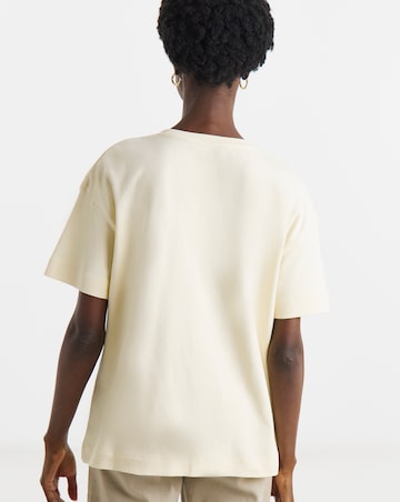 Heavy Weight Floral Applique T-Shirt