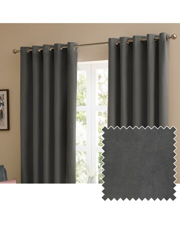 Furn. The Ultimate Velvet Blackout Eyelet Curtains